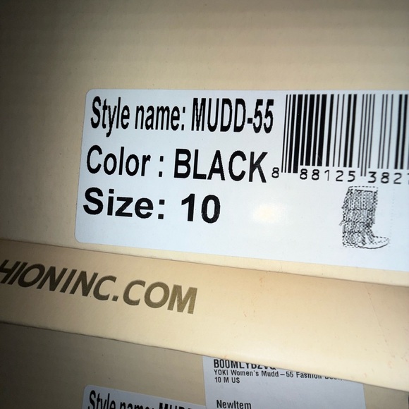 Mudd-55 Black Fringe Knee Boots - Picture 5 of 5